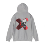 X skull art Hoodie, gothic skull sweat-shirt,  skull pullover, skull art, Skull Drip Hoodie, design drawn by artist