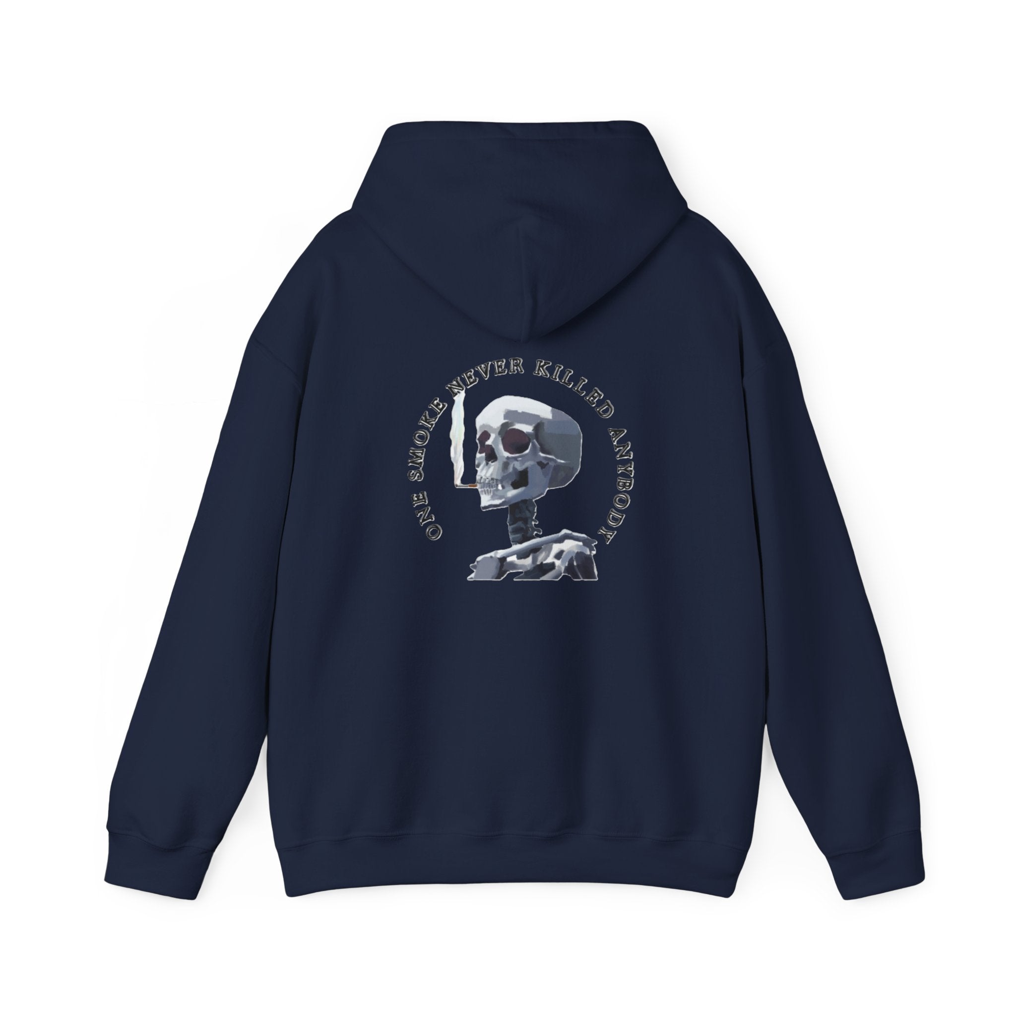 Smoking skull Hoodie, gothic hoodie, smokers pullover, dark skull art, Sweatshirt colored