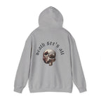 Death see's all skull art Hoodie, gothic skull sweat-shirt, reality skull pullover, skull art, Skull Drip Hoodie, design drawn by artist