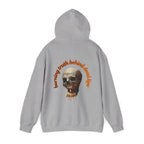 Skull Candle Hoodie, gothic skull sweat-shirt, skull and flame hoodie , skull art, Skeleton Design Hoodie, Death Candle Skull hoodie Sweatshirt ,Edgy Skull Candle Hoodie, design drawn by artist