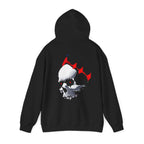 Red crown skull art Hoodie, gothic skull sweat-shirt, reality skull pullover, skull art, Skull Drip Hoodie, design drawn by artist
