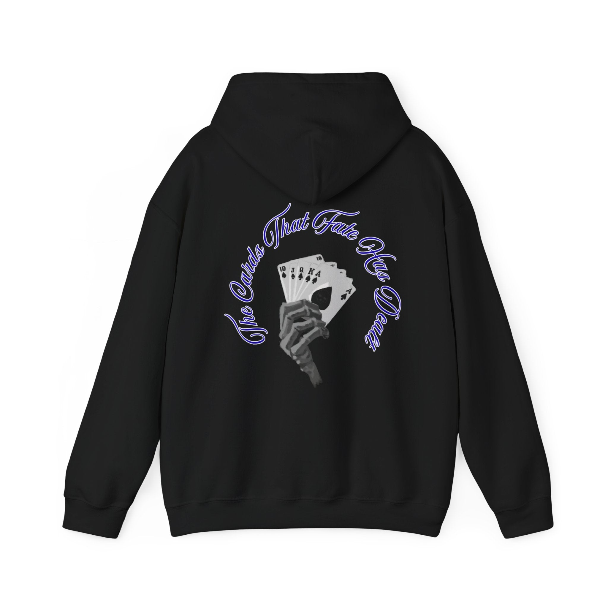Fate cards hoodie ,Death card Hoodie, gothic skull sweat-shirt, warm pullover, bones art, Death deck Hoodie, design drawn by artist