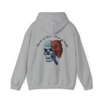 Mask RB skull Hoodie, gothic skull sweat-shirt, warm pullover, evil skull art, Skeleton Design Hoodie, Sweatshirt monochrome, Skull and Bones Hoodie, design drawn by artist