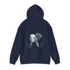 Masked death hoodie, edgy skull art Hoodie, gothic skull sweat-shirt, warm pullover, mysterious skull art, Skull and mask Hoodie, design drawn by artist