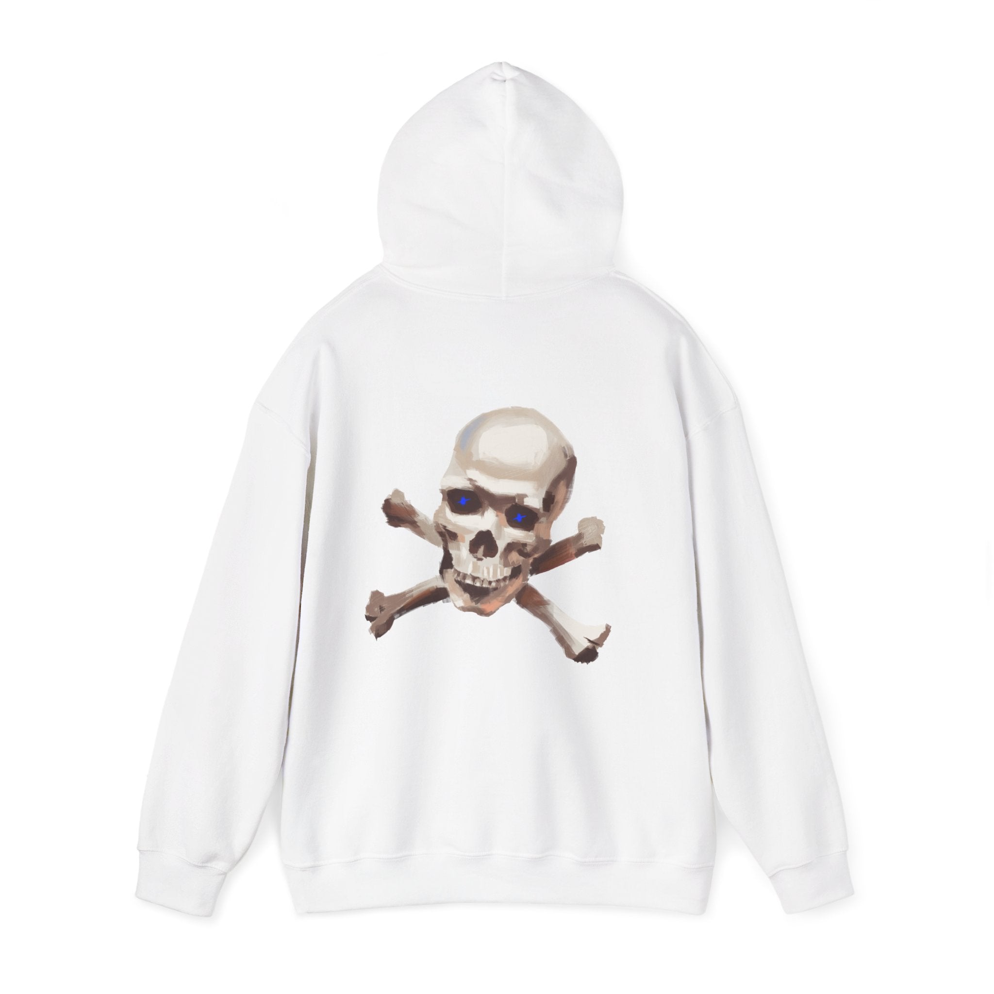 Cross bone skull art Hoodie, gothic skull sweat-shirt, warm pullover, skull art, Skull and Bones Hoodie, design drawn by artist