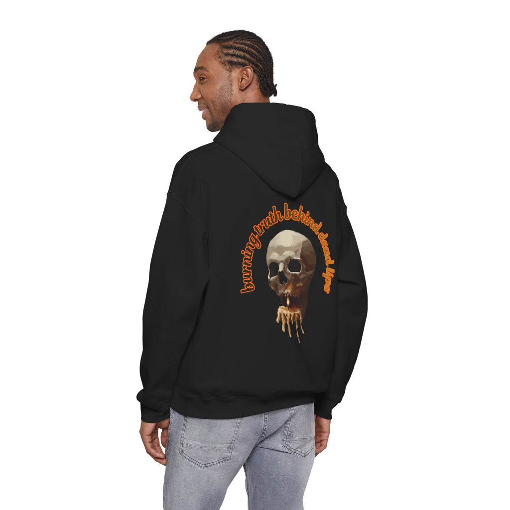 Skull Candle Hoodie, gothic skull sweat-shirt, skull and flame hoodie , skull art, Skeleton Design Hoodie, Death Candle Skull hoodie Sweatshirt ,Edgy Skull Candle Hoodie, design drawn by artist