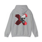 X skull art Hoodie, gothic skull sweat-shirt,  skull pullover, skull art, Skull Drip Hoodie, design drawn by artist