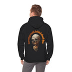 Skull Candle Hoodie, gothic skull sweat-shirt, skull and flame hoodie , skull art, Skeleton Design Hoodie, Death Candle Skull hoodie Sweatshirt ,Edgy Skull Candle Hoodie, design drawn by artist