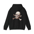 Cross bone skull art Hoodie, gothic skull sweat-shirt, warm pullover, skull art, Skull and Bones Hoodie, design drawn by artist