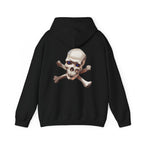 Cross bone skull art Hoodie, gothic skull sweat-shirt, warm pullover, skull art, Skull and Bones Hoodie, design drawn by artist