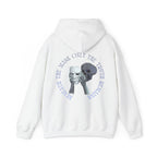 Masked death hoodie, edgy skull art Hoodie, gothic skull sweat-shirt, warm pullover, mysterious skull art, Skull and mask Hoodie, design drawn by artist