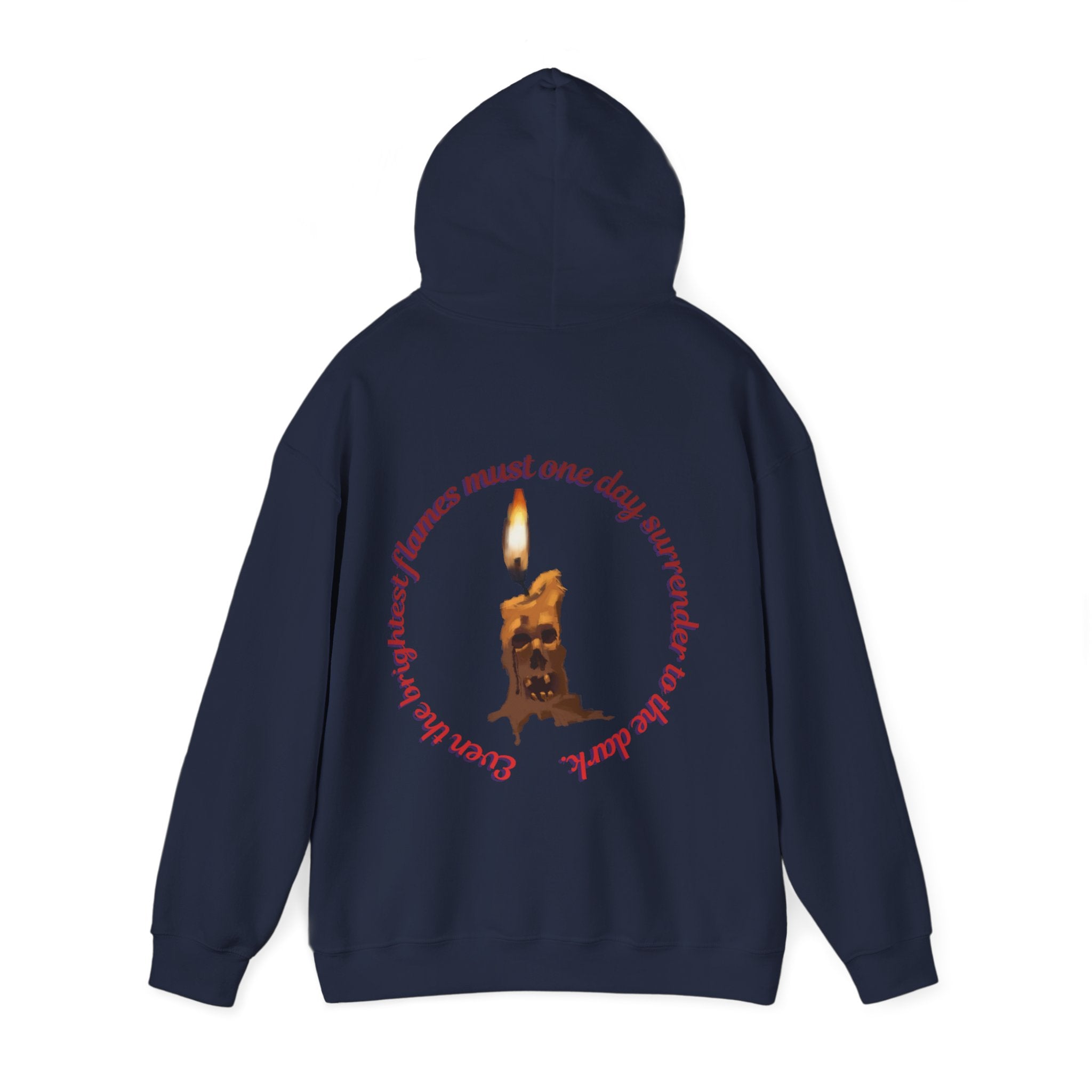 Vintage Skull Candle Hoodie, gothic skull sweat-shirt, warm pullover,  Candle skull art, Flaming Skull Hoodie, Candlelight Skull , design drawn by artist