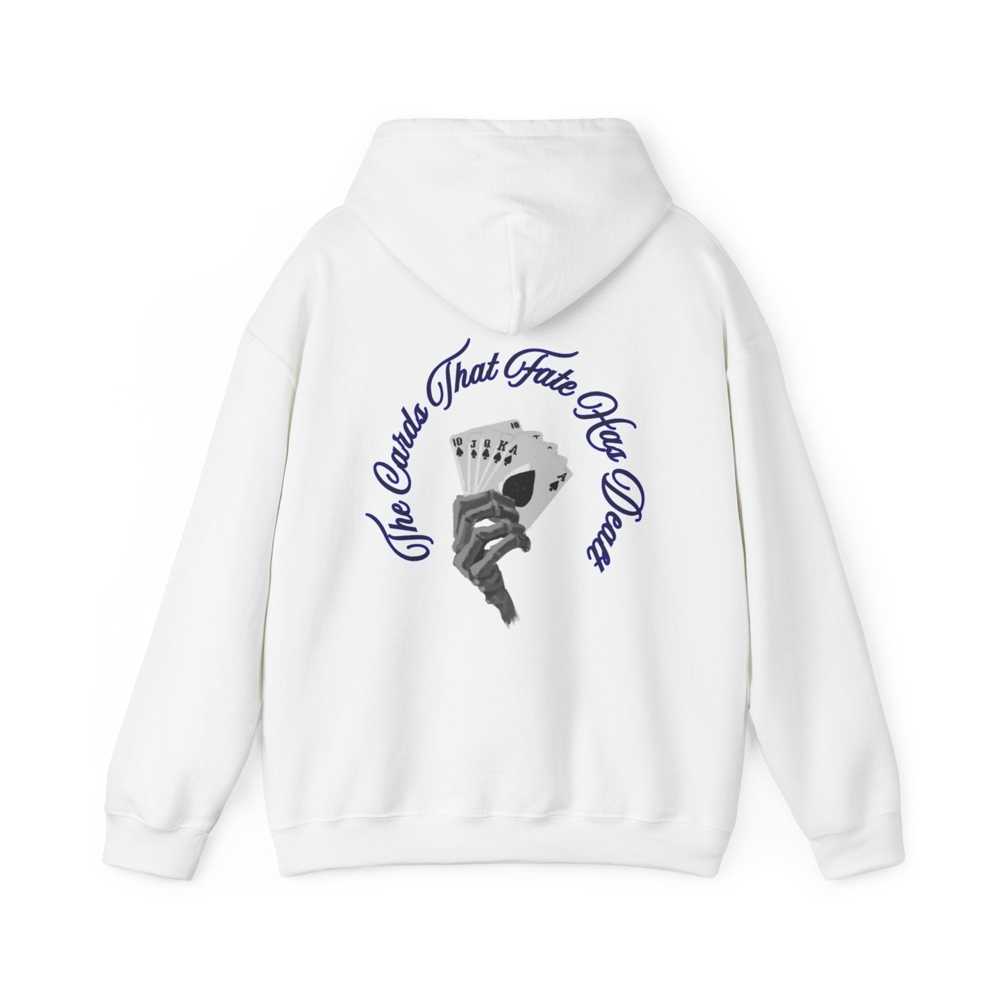 Fate cards hoodie ,Death card Hoodie, gothic skull sweat-shirt, warm pullover, bones art, Death deck Hoodie, design drawn by artist