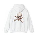 Cross bone skull art Hoodie, gothic skull sweat-shirt, warm pullover, skull art, Skull and Bones Hoodie, design drawn by artist