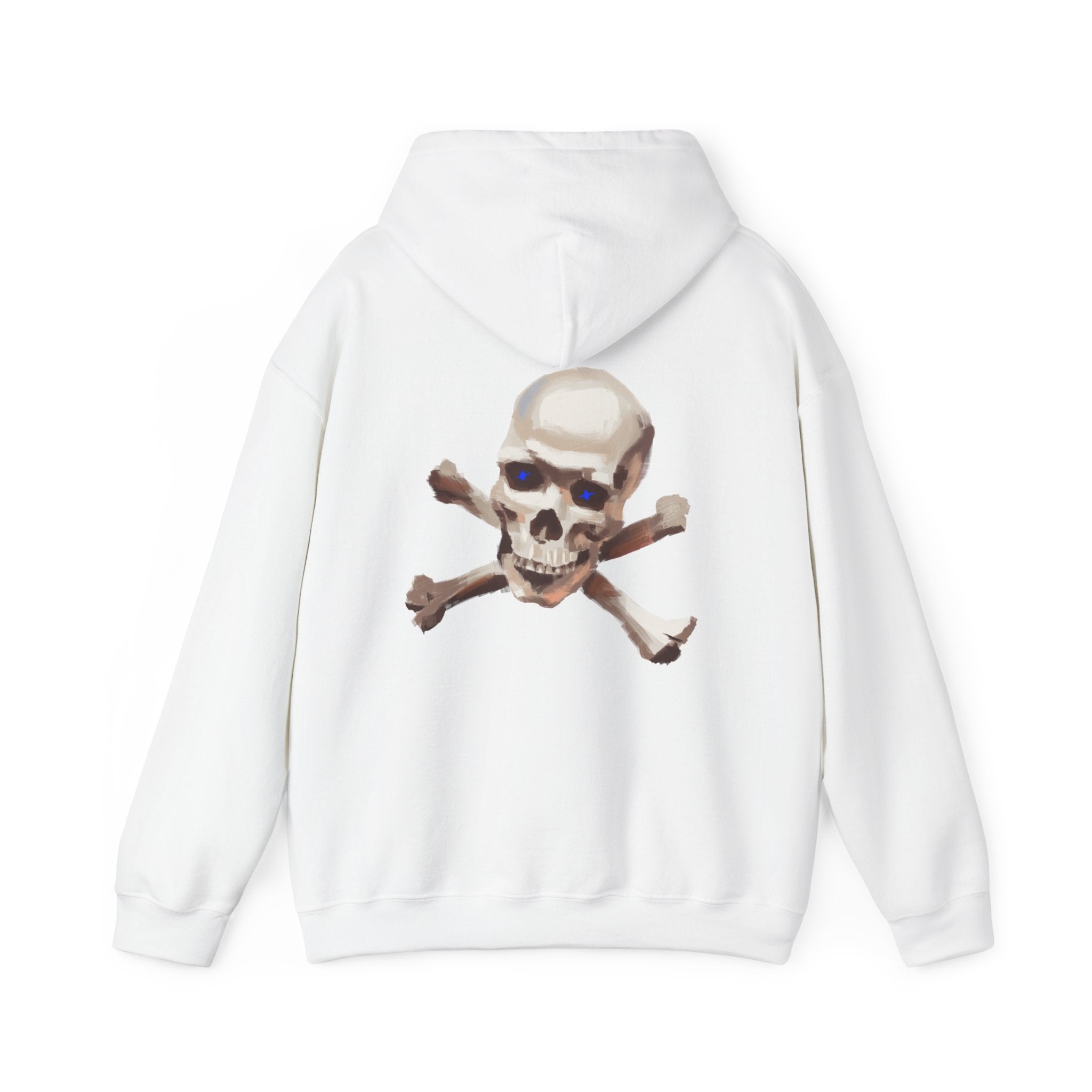 Cross bone skull art Hoodie, gothic skull sweat-shirt, warm pullover, skull art, Skull and Bones Hoodie, design drawn by artist