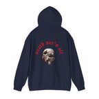 Death see's all skull art Hoodie, gothic skull sweat-shirt, reality skull pullover, skull art, Skull Drip Hoodie, design drawn by artist