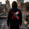 X skull art Hoodie, gothic skull sweat-shirt,  skull pullover, skull art, Skull Drip Hoodie, design drawn by artist
