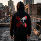 X skull art Hoodie, gothic skull sweat-shirt,  skull pullover, skull art, Skull Drip Hoodie, design drawn by artist