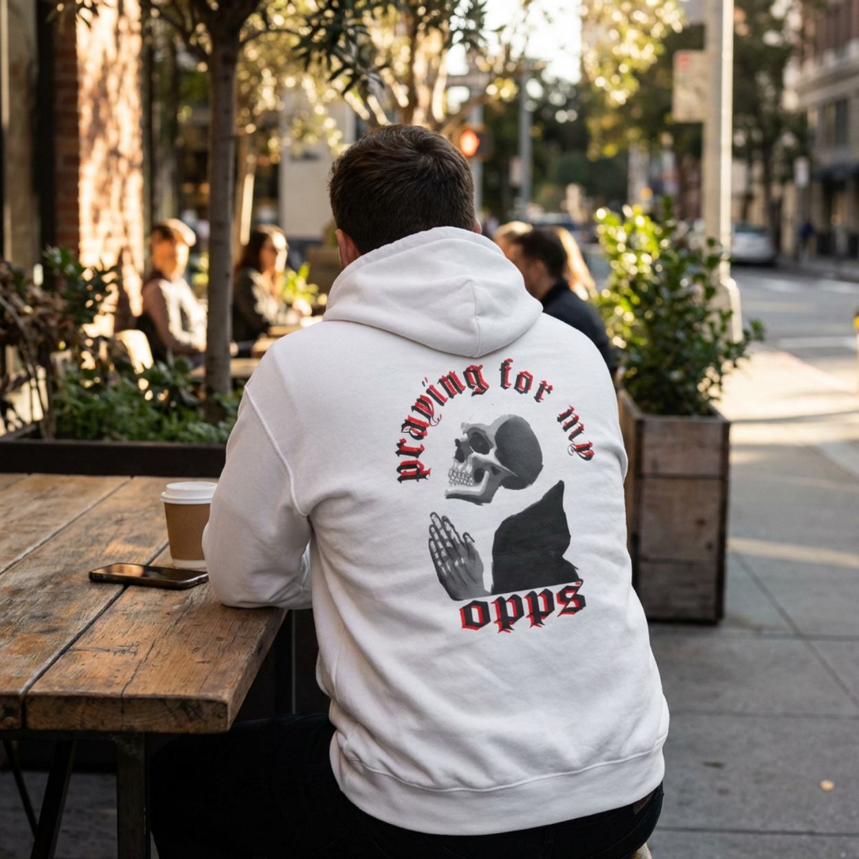 Opps skull Hoodie, gothic skull sweat-shirt, warm pullover, question skull art, Skeleton Design Hoodie, Sweatshirt monochrome, Skull and Bones Hoodie, design drawn by artist