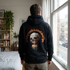 Skull Candle Hoodie, gothic skull sweat-shirt, skull and flame hoodie , skull art, Skeleton Design Hoodie, Death Candle Skull hoodie Sweatshirt ,Edgy Skull Candle Hoodie, design drawn by artist