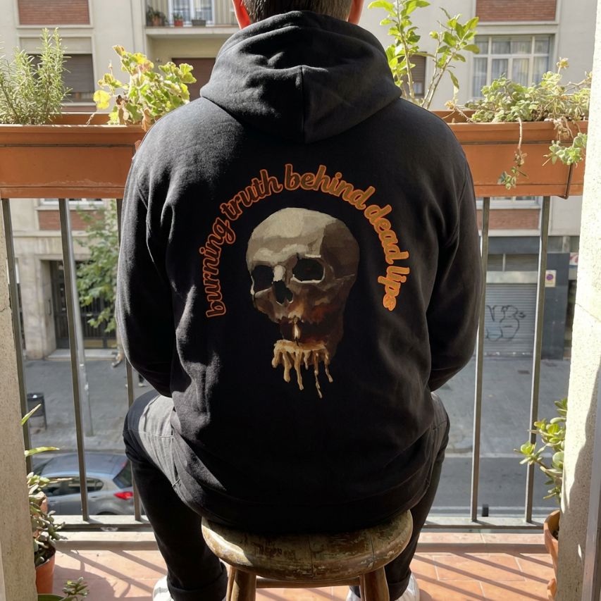 Skull Candle Hoodie, gothic skull sweat-shirt, skull and flame hoodie , skull art, Skeleton Design Hoodie, Death Candle Skull hoodie Sweatshirt ,Edgy Skull Candle Hoodie, design drawn by artist