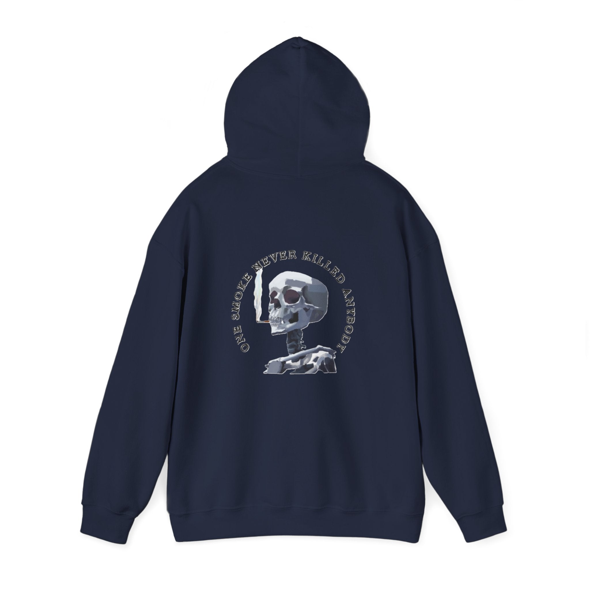 Smoking skull Hoodie, gothic hoodie, smokers pullover, dark skull art, Sweatshirt colored