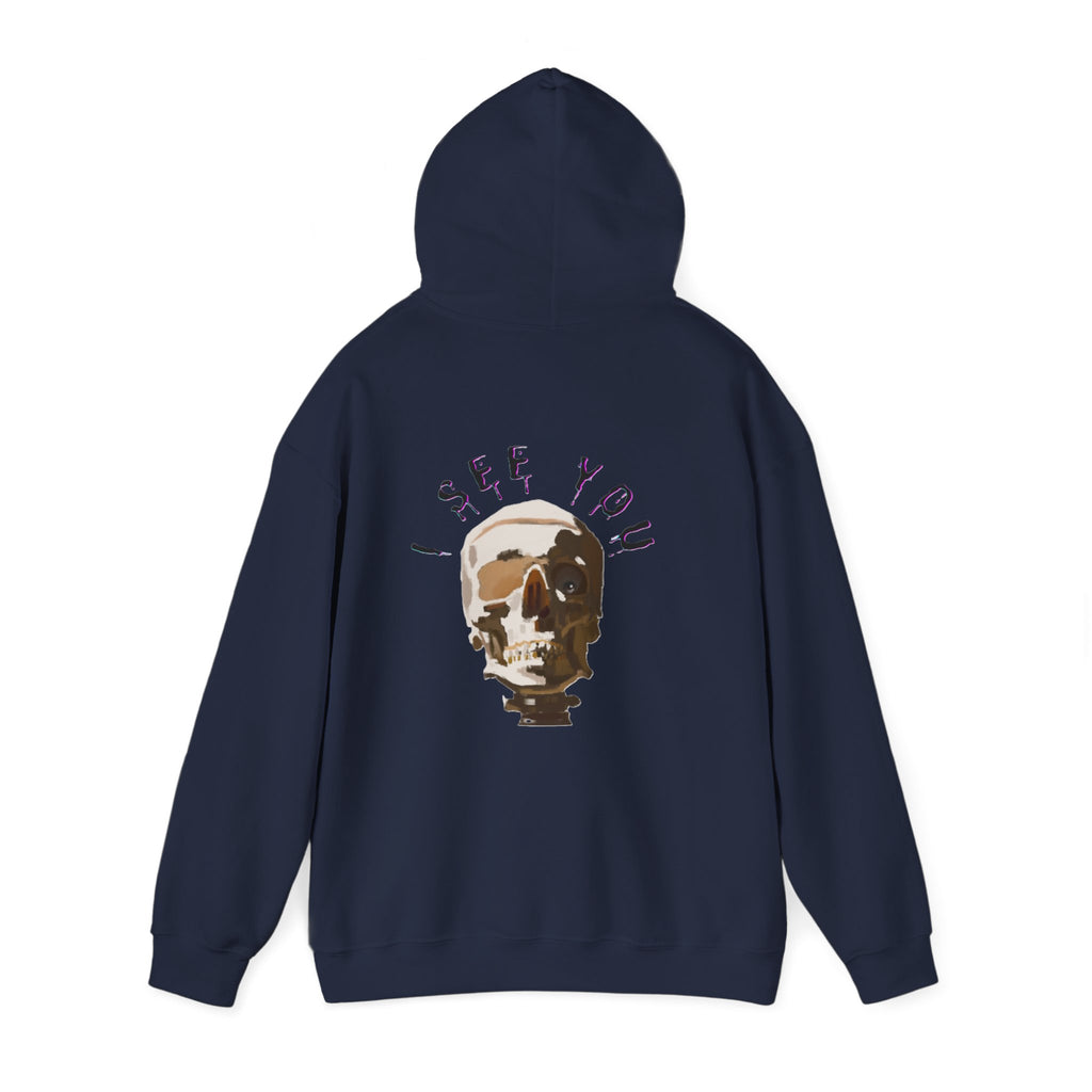 I see you skull Hoodie, gothic hoodie, warm pullover, dark skull art, Sweatshirt colored, scary design