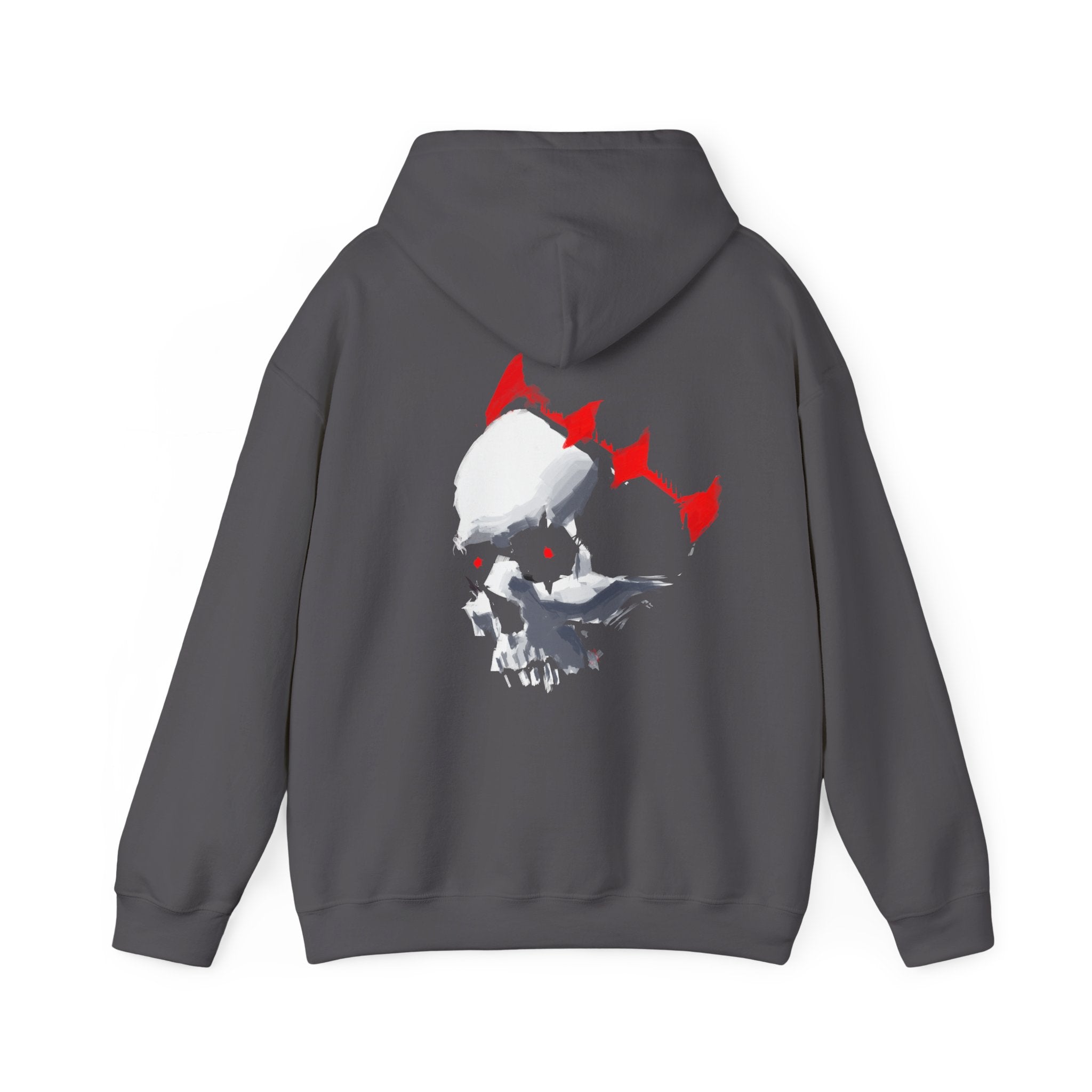 Red crown skull art Hoodie, gothic skull sweat-shirt, reality skull pullover, skull art, Skull Drip Hoodie, design drawn by artist
