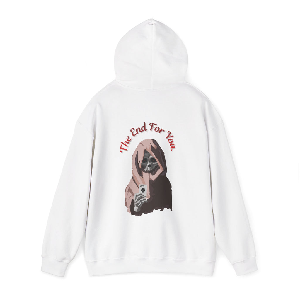 The end skull art Hoodie, gothic skull sweat-shirt,  skull pullover, skull art, Skull Drip Hoodie, design drawn by artist