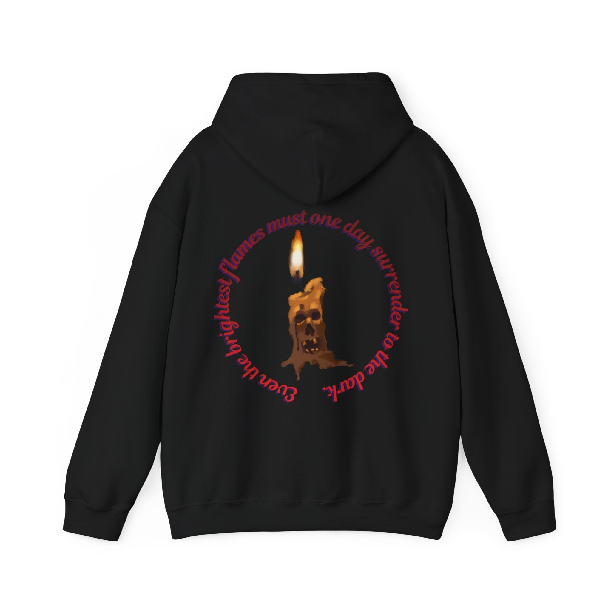 Vintage Skull Candle Hoodie, gothic skull sweat-shirt, warm pullover,  Candle skull art, Flaming Skull Hoodie, Candlelight Skull , design drawn by artist