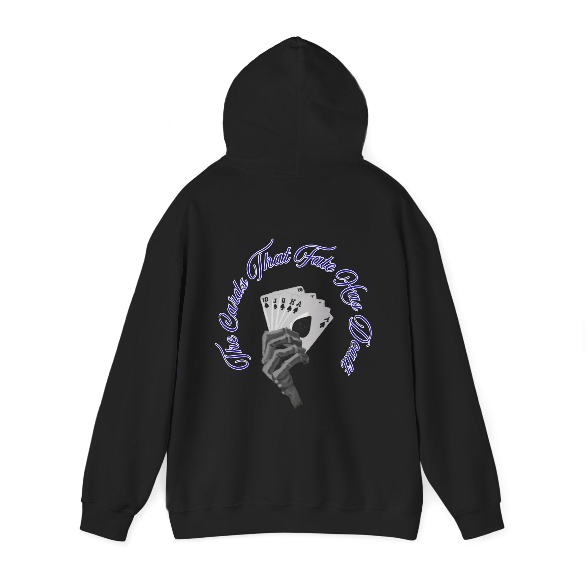 Fate cards hoodie ,Death card Hoodie, gothic skull sweat-shirt, warm pullover, bones art, Death deck Hoodie, design drawn by artist