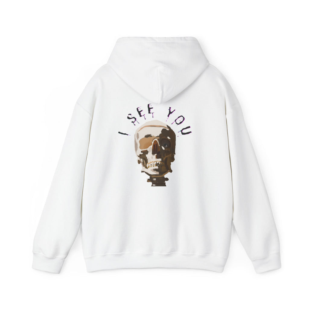 I see you skull Hoodie, gothic hoodie, warm pullover, dark skull art, Sweatshirt colored, scary design