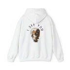 I see you skull Hoodie, gothic hoodie, warm pullover, dark skull art, Sweatshirt colored, scary design