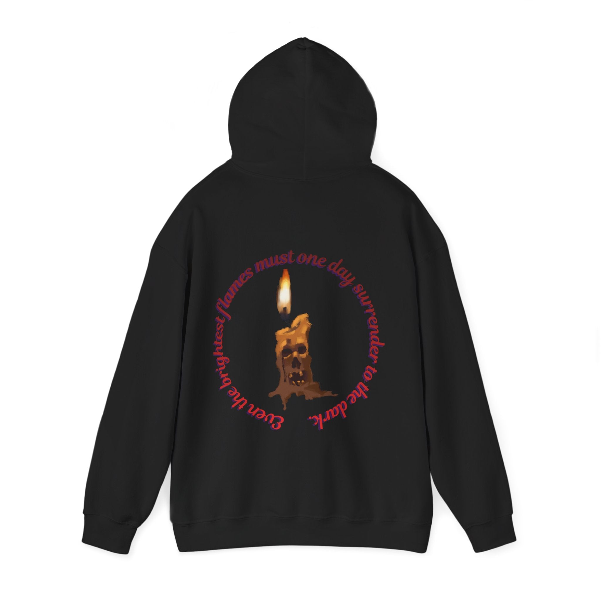 Vintage Skull Candle Hoodie, gothic skull sweat-shirt, warm pullover,  Candle skull art, Flaming Skull Hoodie, Candlelight Skull , design drawn by artist