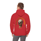 Skull Candle Hoodie, gothic skull sweat-shirt, skull and flame hoodie , skull art, Skeleton Design Hoodie, Death Candle Skull hoodie Sweatshirt ,Edgy Skull Candle Hoodie, design drawn by artist