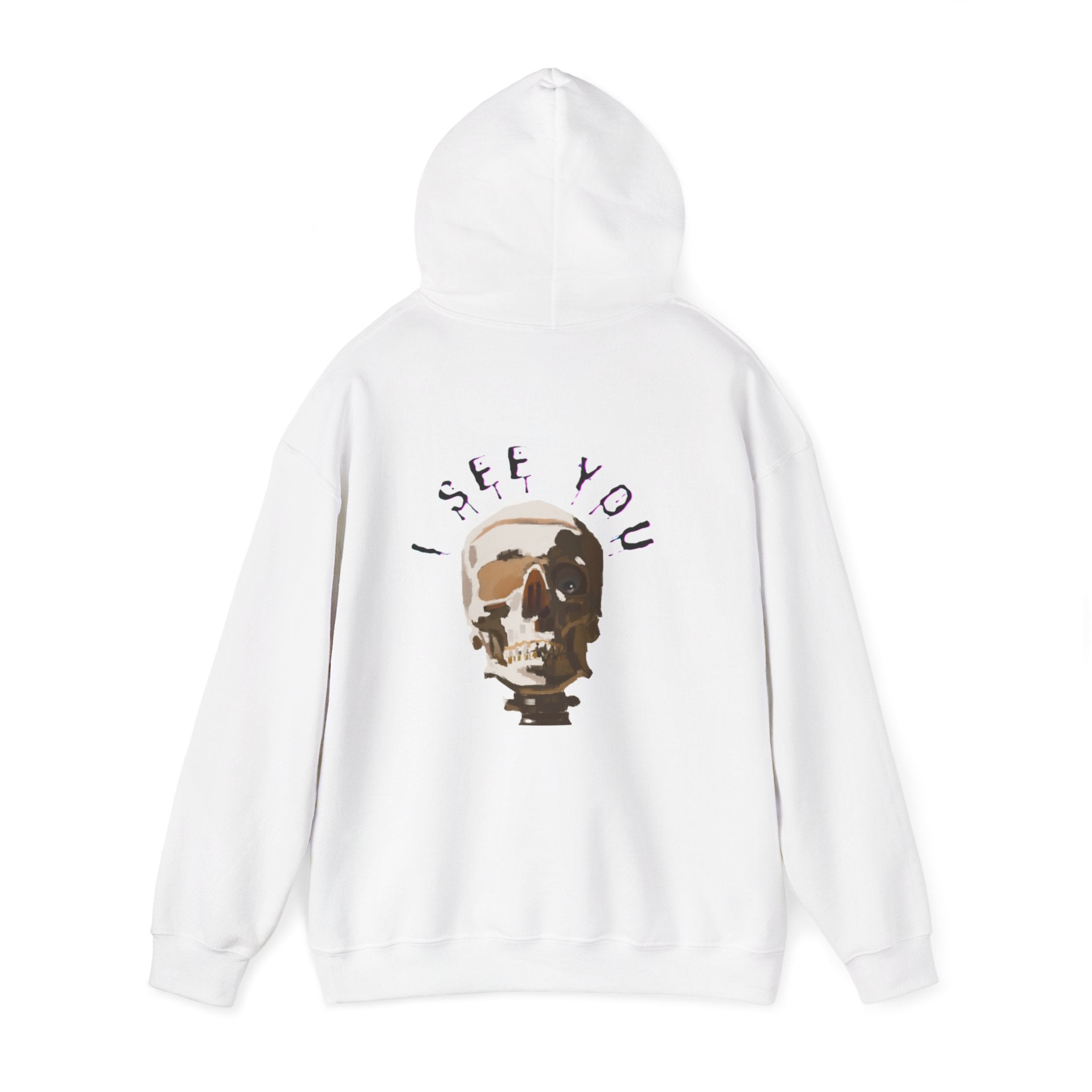 I see you skull Hoodie, gothic hoodie, warm pullover, dark skull art, Sweatshirt colored, scary design