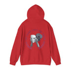 Masked death hoodie, edgy skull art Hoodie, gothic skull sweat-shirt, warm pullover, mysterious skull art, Skull and mask Hoodie, design drawn by artist