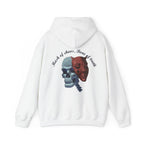 Mask RB skull Hoodie, gothic skull sweat-shirt, warm pullover, evil skull art, Skeleton Design Hoodie, Sweatshirt monochrome, Skull and Bones Hoodie, design drawn by artist