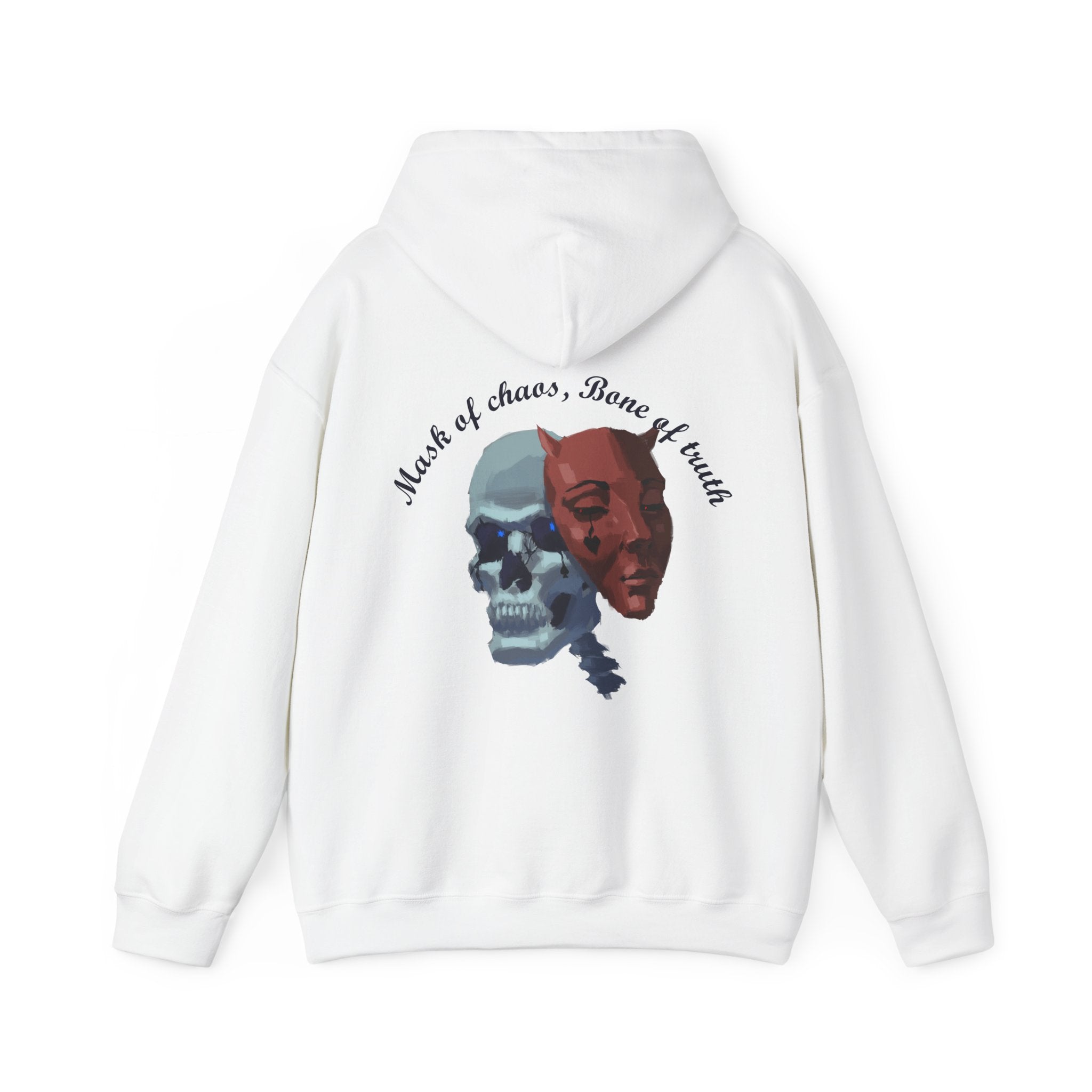 Mask RB skull Hoodie, gothic skull sweat-shirt, warm pullover, evil skull art, Skeleton Design Hoodie, Sweatshirt monochrome, Skull and Bones Hoodie, design drawn by artist