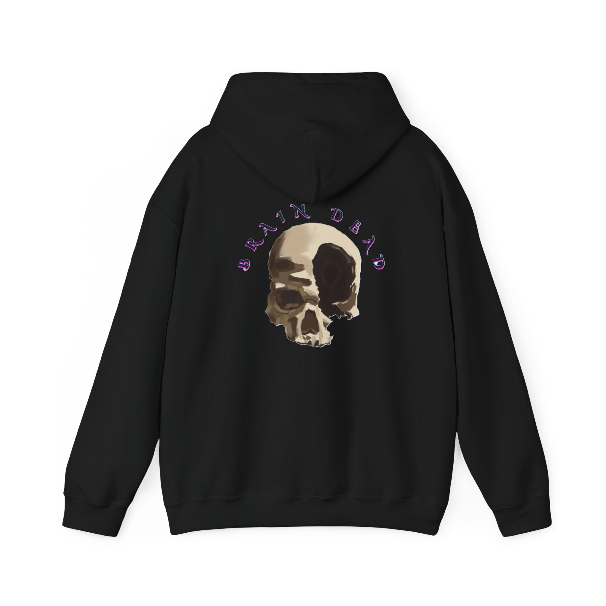 Brain dead skull Hoodie, gothic skull hoodie, warm pullover, skull art, Sweatshirt colored, Skull and Bones Hoodie, design drawn by artist