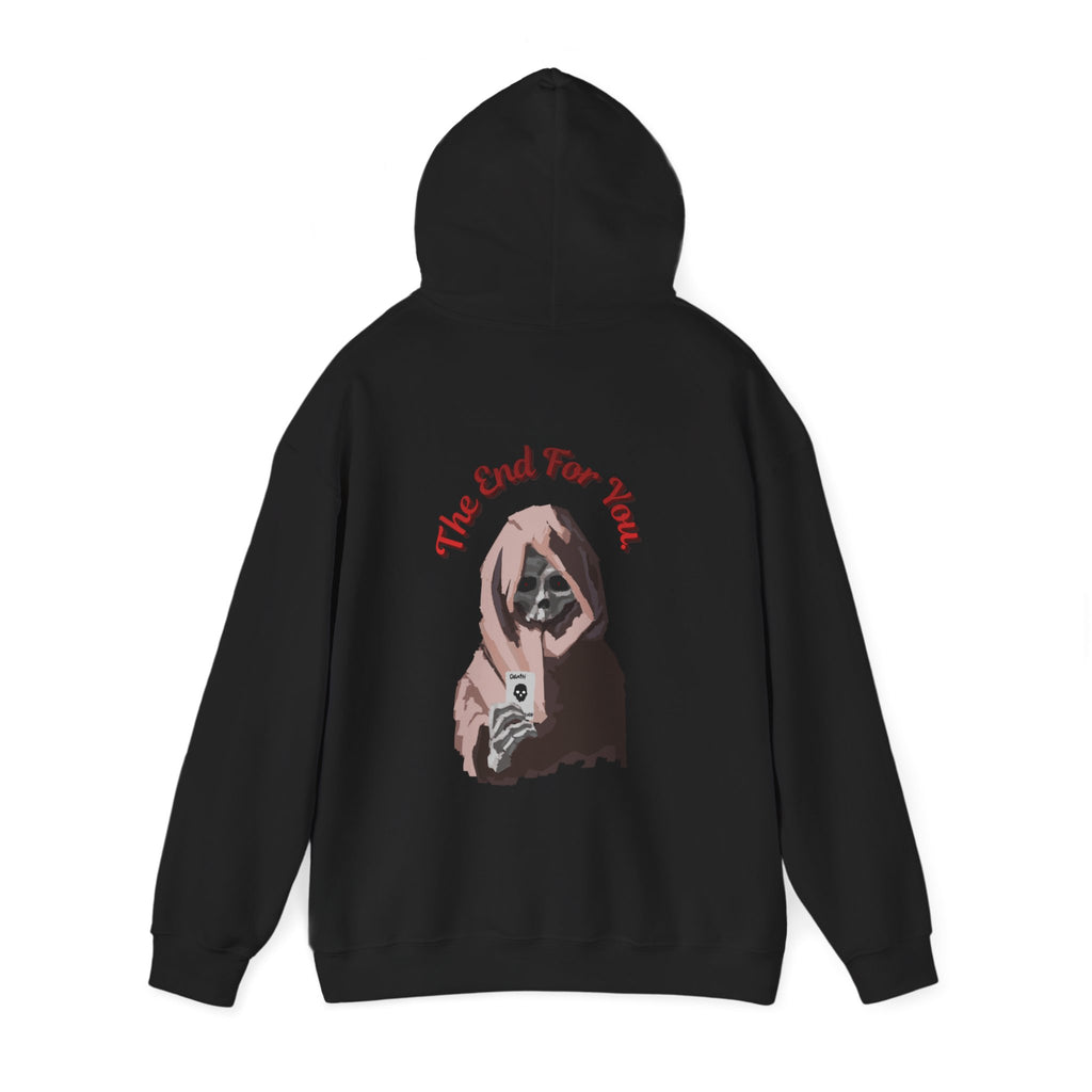 The end skull art Hoodie, gothic skull sweat-shirt,  skull pullover, skull art, Skull Drip Hoodie, design drawn by artist