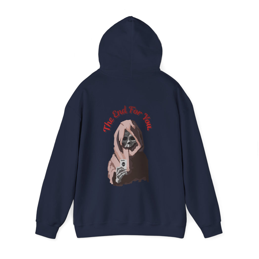 The end skull art Hoodie, gothic skull sweat-shirt,  skull pullover, skull art, Skull Drip Hoodie, design drawn by artist