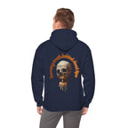 Skull Candle Hoodie, gothic skull sweat-shirt, skull and flame hoodie , skull art, Skeleton Design Hoodie, Death Candle Skull hoodie Sweatshirt ,Edgy Skull Candle Hoodie, design drawn by artist